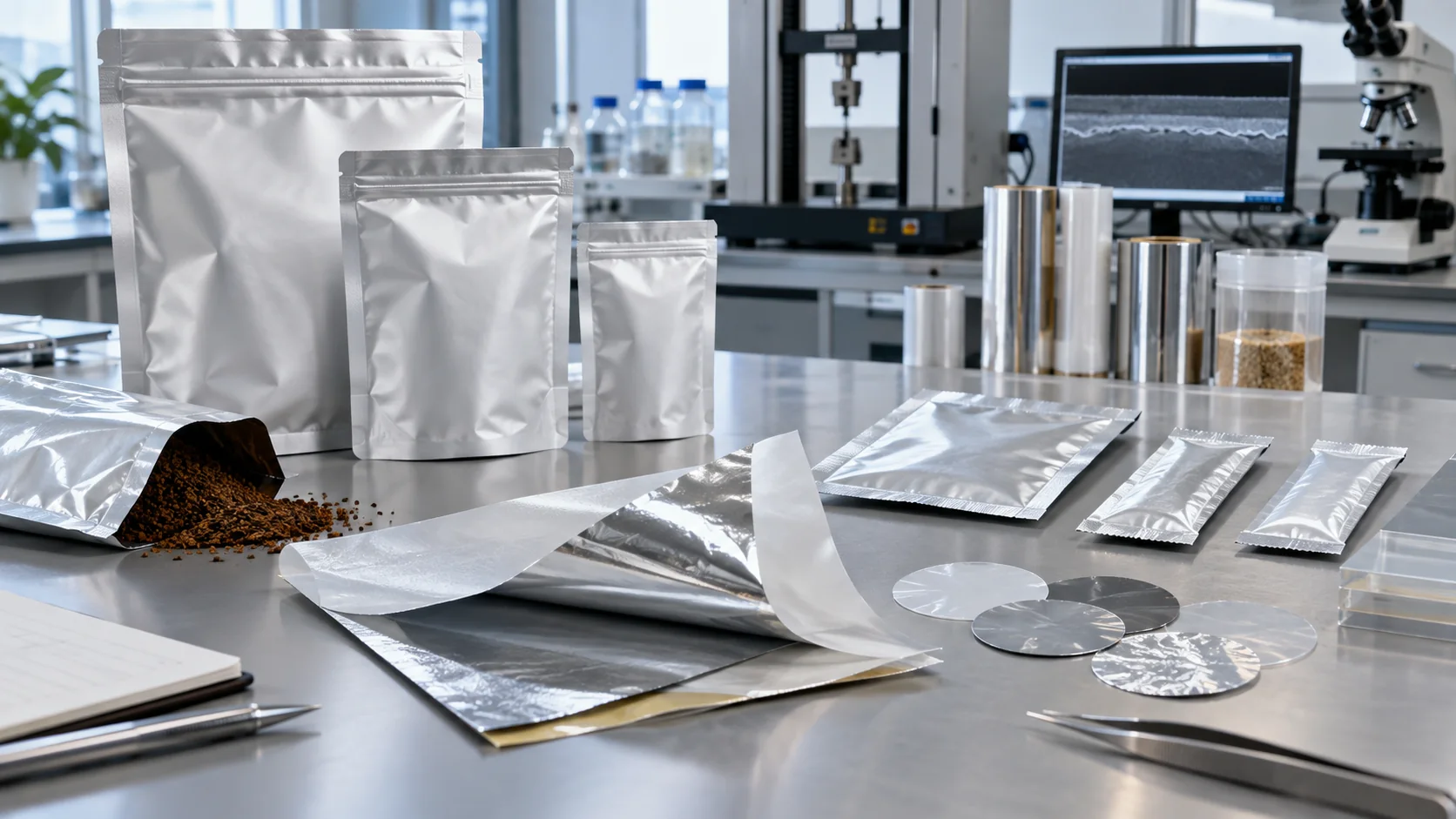 Aluminium foil laminate samples