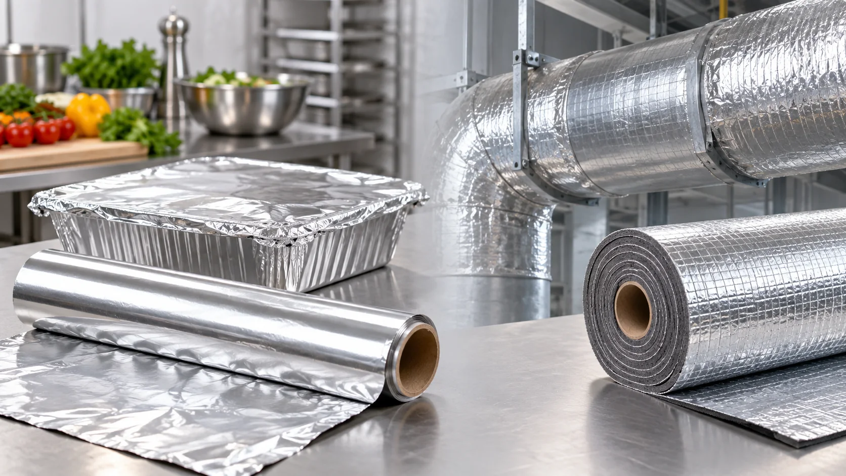 Food-grade and industrial foil comparison